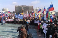 Студенты и преподаватели ЧИ БГУЭП приняли участие в митинге против Евромайдана